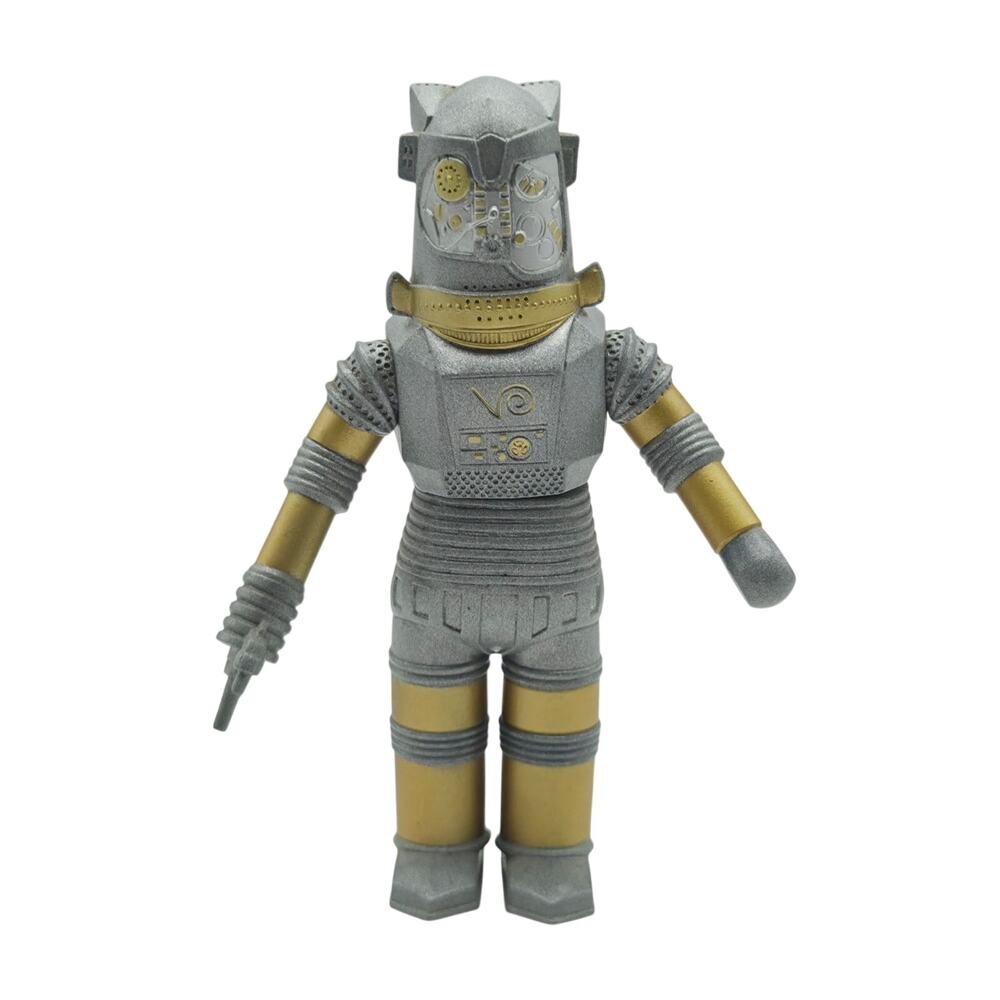 Vintage 1983 Bandai 6.25" U-Tom Ultraseven Robot Figure Japan Silver Gold